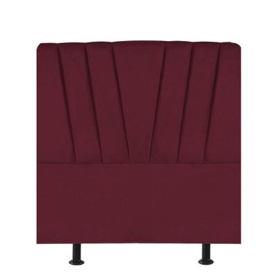 Cabeceira Estofada Bélgica 90cm Solteiro Para Cama Box Quarto Suede Bordô - Gat Magazine