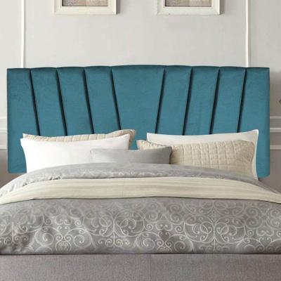 Painel Estofada Bélgica 195cm King Size Para Cama Box Quarto Suede Azul Turquesa - Gat Magazine