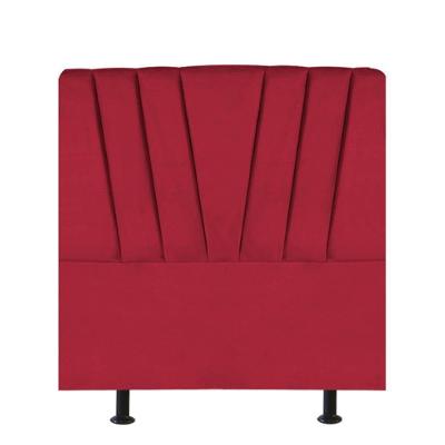 Cabeceira Estofada Bélgica 90cm Solteiro Para Cama Box Quarto Suede Vermelho - Gat Magazine