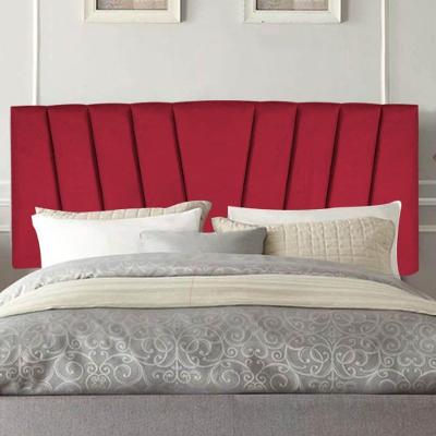 Painel Estofada Bélgica 195cm King Size Para Cama Box Quarto Suede Vermelho - Gat Magazine