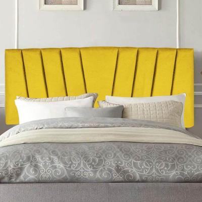 Painel Estofada Bélgica 195cm King Size Para Cama Box Quarto Corino Amarelo - Gat Magazine