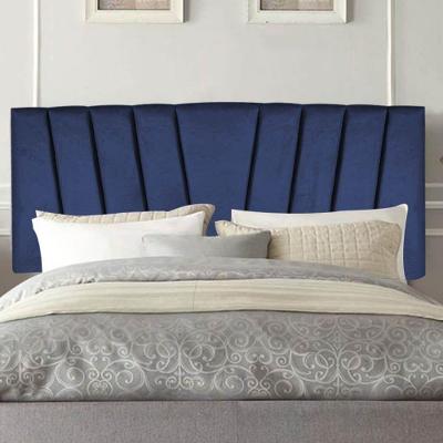 Painel Estofada Bélgica 195cm King Size Para Cama Box Quarto Suede Azul Marinho - Gat Magazine