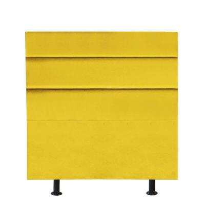 Cabeceira Estofada Argentina 100cm Solteiro Para Cama Box Quarto Corino Amarelo - Gat Magazine