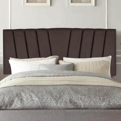 Painel Estofada Bélgica 140cm Casal Para Cama Box Quarto Corino Marrom - Gat Magazine