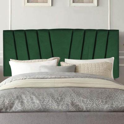 Painel Estofada Bélgica 140cm Casal Para Cama Box Quarto Suede Verde - Gat Magazine