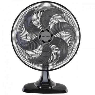 Ventilador De Mesa 50 Cm 127v Turbo6 Preto Ventisol