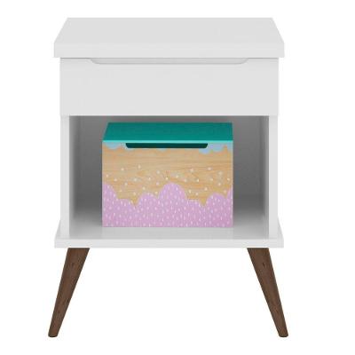 Mesa De Apoio Infantil Com 1 Nicho Melinda Cor Branco Phoenix Baby