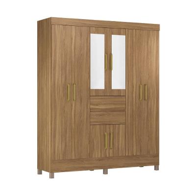 Guarda-roupas Casal 8 Portas e Espelhos Cr35196 Amêndola Amêndola