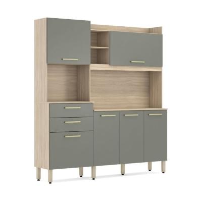 Armário De Cozinha Compacta 6 Portas e Cr20231 Avena-menta