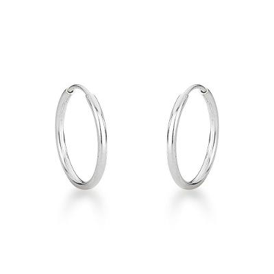 Brinco Argola Lisa Unissex Prata 925 -2,3cm