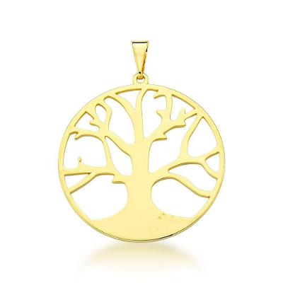 Pingente Arvore Da Vida Banhada Ouro 18k