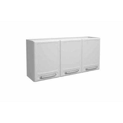 Armário Aéreo p/ Cozinha  Evidence 7008 3 Portas 120cm Branco - Bertolini