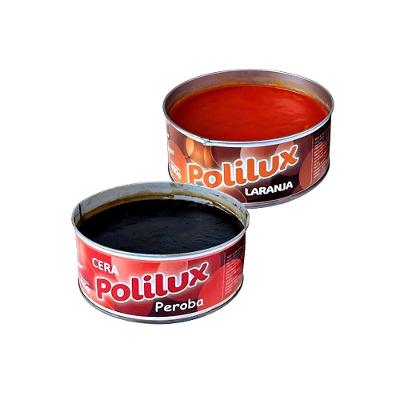 Kit 2 Cera Pastosa Polilux Lata Peroba E Laranja 400g