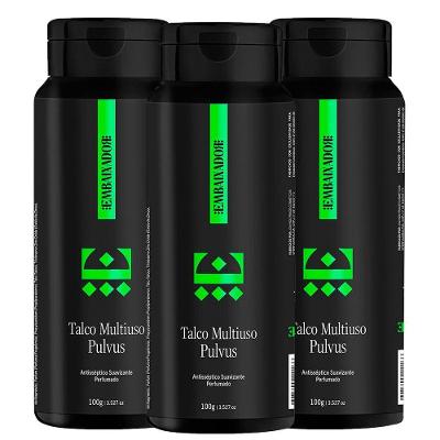 Kit 03 Talco Multiuso Pulvus Menthol Embaixador 100G