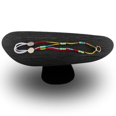 Mesa Oval Organica Em ébano 180x100