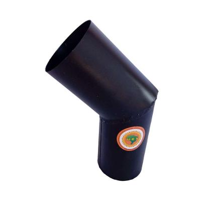 Curva para Tubo de Chaminé Preto Diâmetro 15cm
