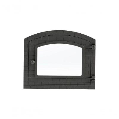 Porta Forno Ferro Fundido Com Vidro 31,5X46Cm Colonial G.