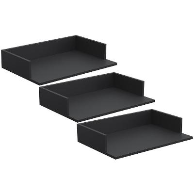 Kit 3 Suportes Suspensos Para Micro-Ondas 60X40cm Preto