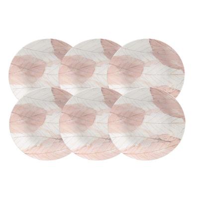 Conjunto De Pratos Rasos 06 Peças Rosé Tramontina