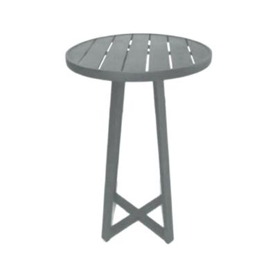 Mesa Bistrô Tulipa Para área Externa E área Gourmet Em Alumínio Cinza-preta - Cor: Preto