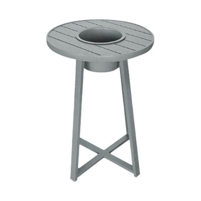 Mesa Bistrô Champanheira Para área Gourmet E Varanda Alumínio Cinza-preta - Cor: Preto