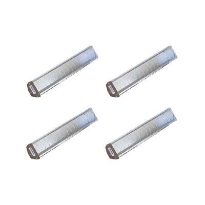 Kit Comedouro Para Aves Com 4 Peças Galvanizado 50 Cm - Cor: Branco