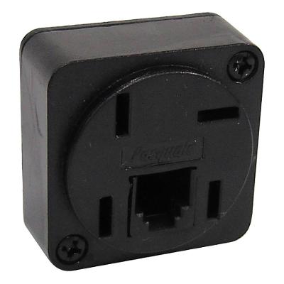 Plug Telef.Tomada Modular 2Vias Preto