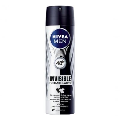 Desodorante Nivea Men Aerosol Invisible For Black White 150Ml