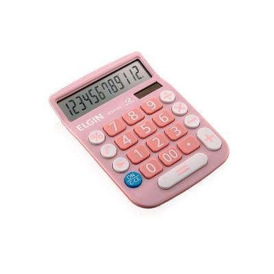 Calculadora De Mesa 12 Digitos Rosa Mv-4130 Elgin