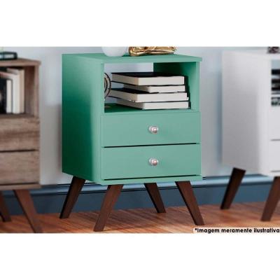 Mesa Cabeceira RT3103 c/ 2 Gavetas Oliva - Movelbento