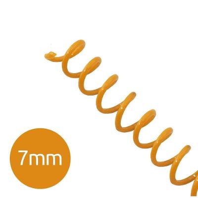 Espiral Para Encadernação Laranja 7Mm 25 Folhas 100 Und