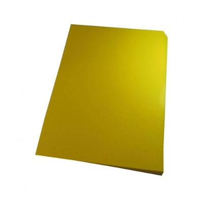 Capa Encadernação Ofício Amarela PP Couro 0,30mm 100 Unidade