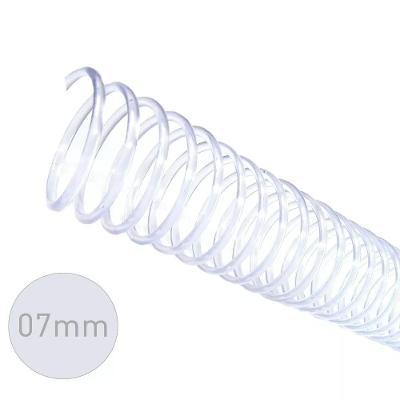 Espirais Para Encadernação Cristal 7Mm 25 Folhas 100un