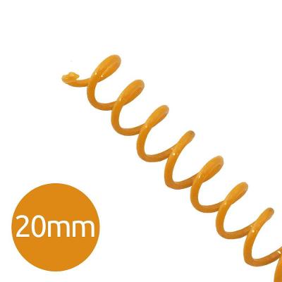 Espiral para Encadernação Laranja 20mm 120 Folhas 70 Unidade
