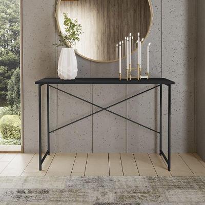 Aparador Steel 90 Cm Estilo Industrial Com Pés Em Aço Preto/preto Preto/preto