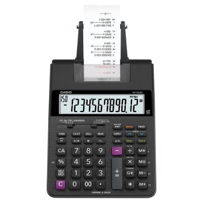 Calculadora com Bobina 2.0 Linha com 2 Cores Impressão Preta Casio HR-100RC-BK-B-DC