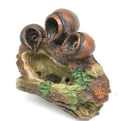 Fonte Água Decorativa Resina Cascata Iluminação Led Bivolt