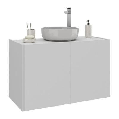 Gabinete De Banheiro 62,5cm Suspenso 2 Portas Multimóveis Mp5044 Branco Branco