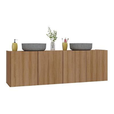 Gabinete De Banheiro 123,5cm Suspenso 4 Portas Multimóveis Mp5047 Rustic Rustic