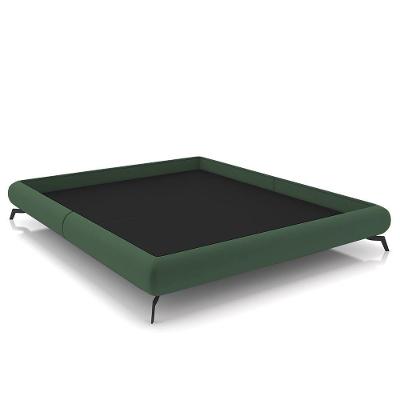 Cama Casal Base Box 138x188cm Pés De Ferro Cold P02 Veludo Verde - Mpozenato