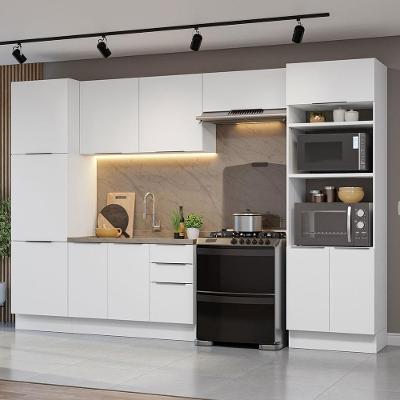 Armário De Cozinha Completa 330cm Branco Stella Madesa 02 Branco