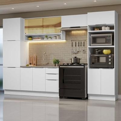 Armário De Cozinha Completa 330cm Branco Stella Madesa 03 Branco