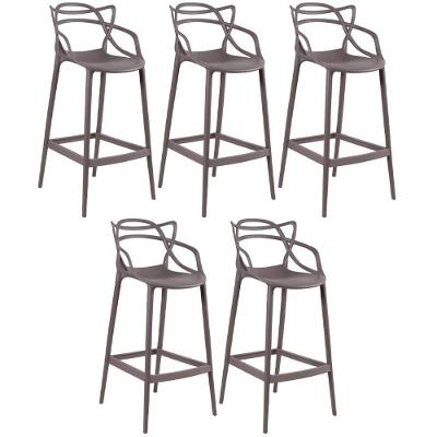 Kit 5 Banquetas Altas Masters Allegra 76 Cm Fendi Fendi
