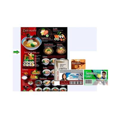 20 Placas 40 Folhas Impimiveis Pvc Crachá Cartão Cardápio.
