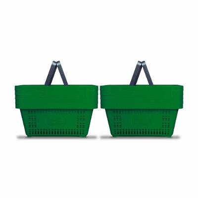 Kit - 10 Cestos Compras Plástica D100 Cód. 3000 Verde - Della Plast