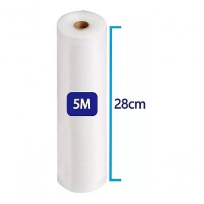 2 Rolos Bobinas De Saco 28Cm X 5M Embalagem Ranhuras