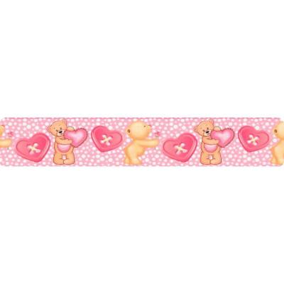Fita Gorgurao Estampado-10 Metros 38 Mm 806 Ursinho