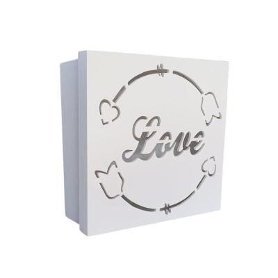 Caixas Personalizadas Brancas 100% Mdf (17x17x07) Love 2
