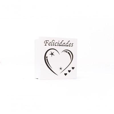 Caixas Personalizadas Brancas 100% Mdf (17x17x07) Felicidades 1