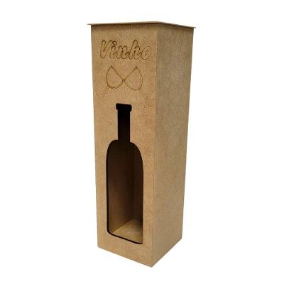 Porta Vinho Personalizada (33x10x10) Mdf Cru